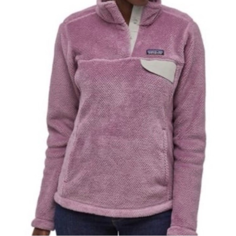 Patagonia - women’s Re Tool snap - T fleece sweater pullover purple top size‎ M
